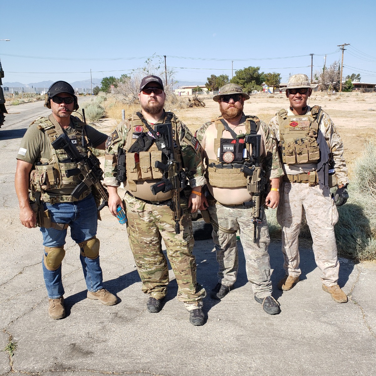 Four Men Ready for Battle