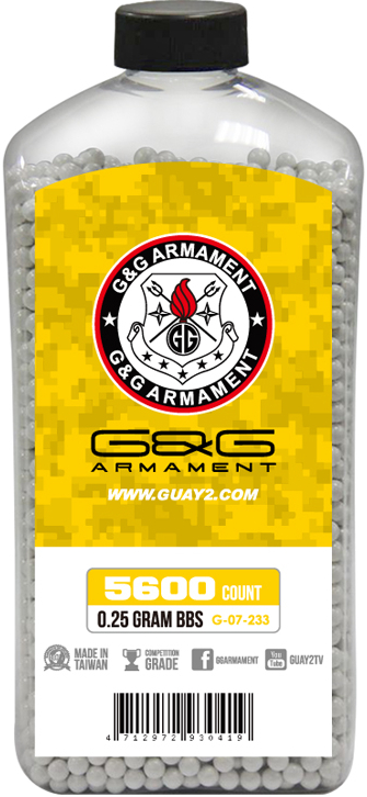 G&G Armament 0.25g Perfect Bottled BB (5600 Rounds per Bottle)